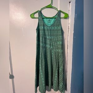 Prana XS Green Patterned Dress